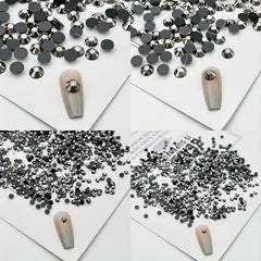500-1000pcs Round Nail Art Rhinestones Flatback Gems for DIY Accessories
