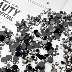 500-1000pcs Round Nail Art Rhinestones Flatback Gems for DIY Accessories