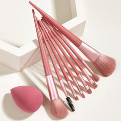 8pcs Makeup Brush Set in Storage Box for Blush Eyebrows Eye Shadows