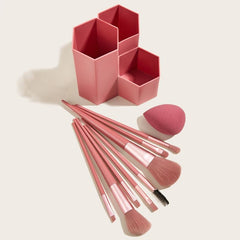 8pcs Makeup Brush Set in Storage Box for Blush Eyebrows Eye Shadows