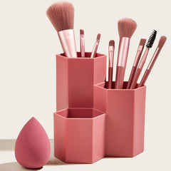 8pcs Makeup Brush Set in Storage Box for Blush Eyebrows Eye Shadows