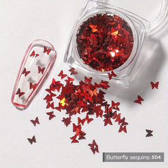 Colorful Butterfly Nail Sequins Glitter Flakes DIY Nail Supplies