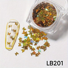 Colorful Butterfly Nail Sequins Glitter Flakes DIY Nail Supplies