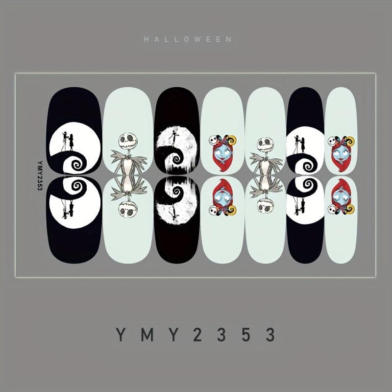 Halloween Nail Stickers & File - Full Wrap Nail Strips