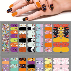 Halloween Nail Stickers & File - Full Wrap Nail Strips