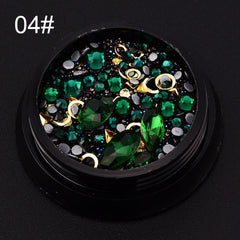 3D Nail Rhinestones And Studs Nail Rivets Set