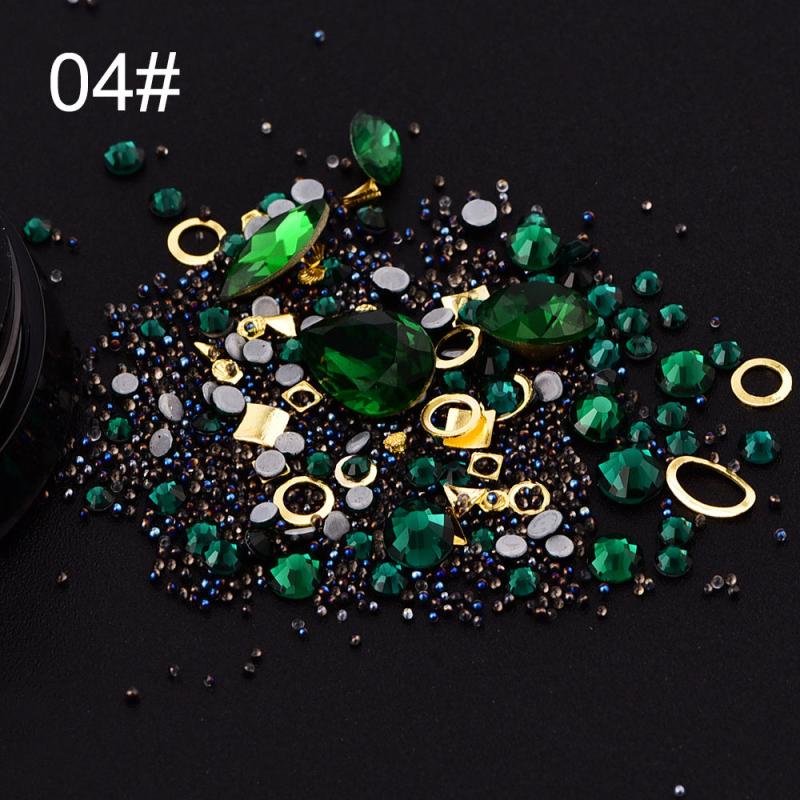 3D Nail Rhinestones And Studs Nail Rivets Set