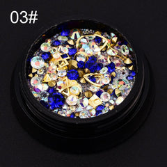 3D Nail Rhinestones And Studs Nail Rivets Set