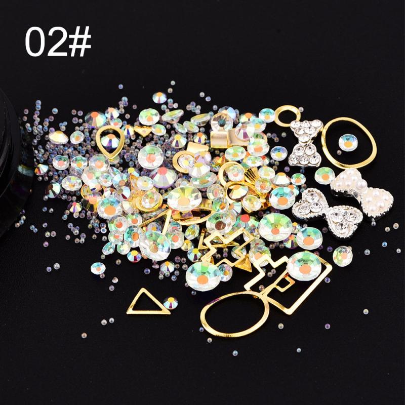 3D Nail Rhinestones And Studs Nail Rivets Set
