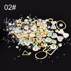 3D Nail Rhinestones And Studs Nail Rivets Set