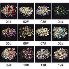 3D Nail Rhinestones And Studs Nail Rivets Set