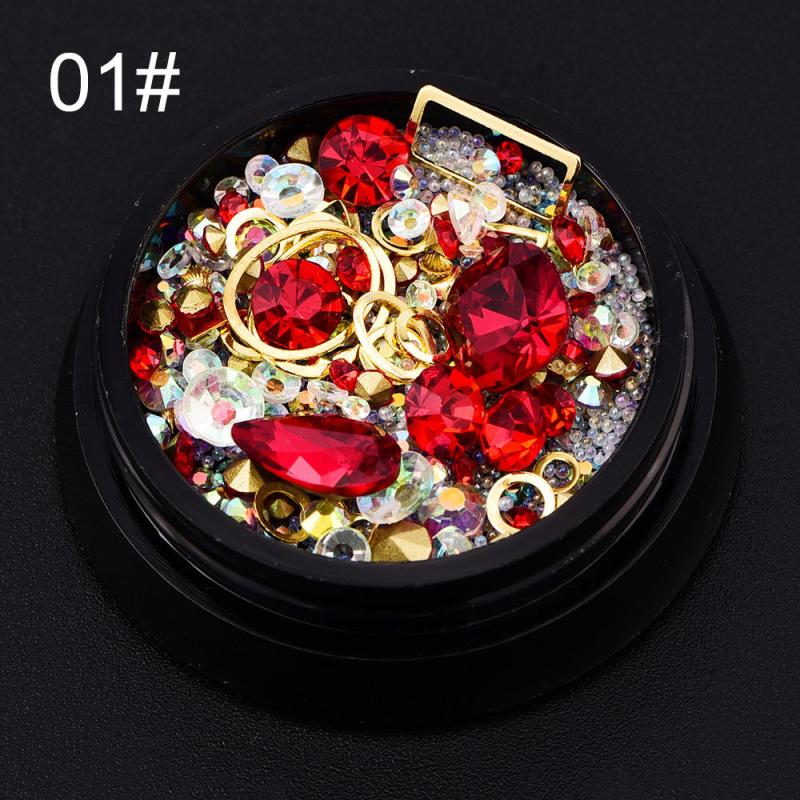 3D Nail Rhinestones And Studs Nail Rivets Set