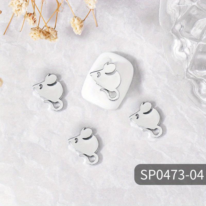 3D Nail Decorations Art Jewelry Metal Hollow Out Animals Alloy