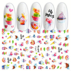 Spring Summer Nail Art Stickers Mix Personality Slider Self Adhesive Manicure