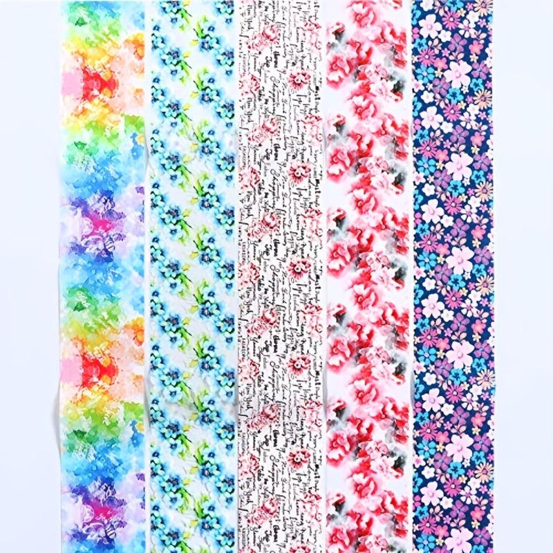 Floral Nail Foil Transfer Stickers 10 Designs Starry Sky Nail Decals