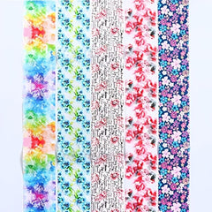 Floral Nail Foil Transfer Stickers 10 Designs Starry Sky Nail Decals