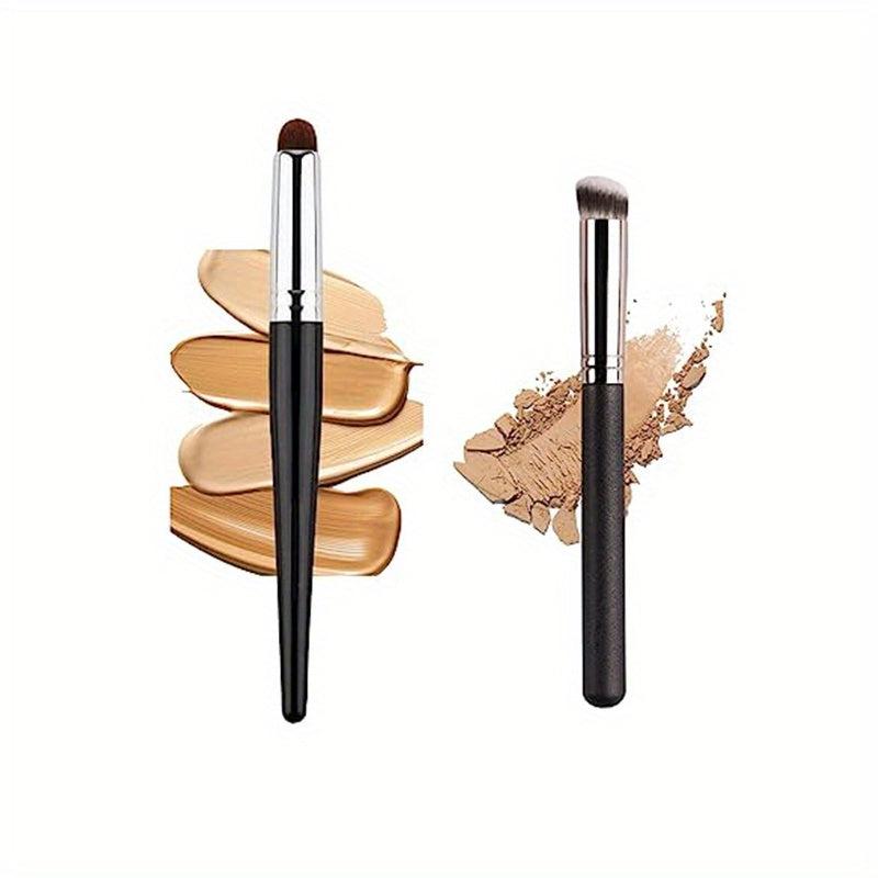 2pcs Concealer Cream Brush for Acne Marks & Dark Circles