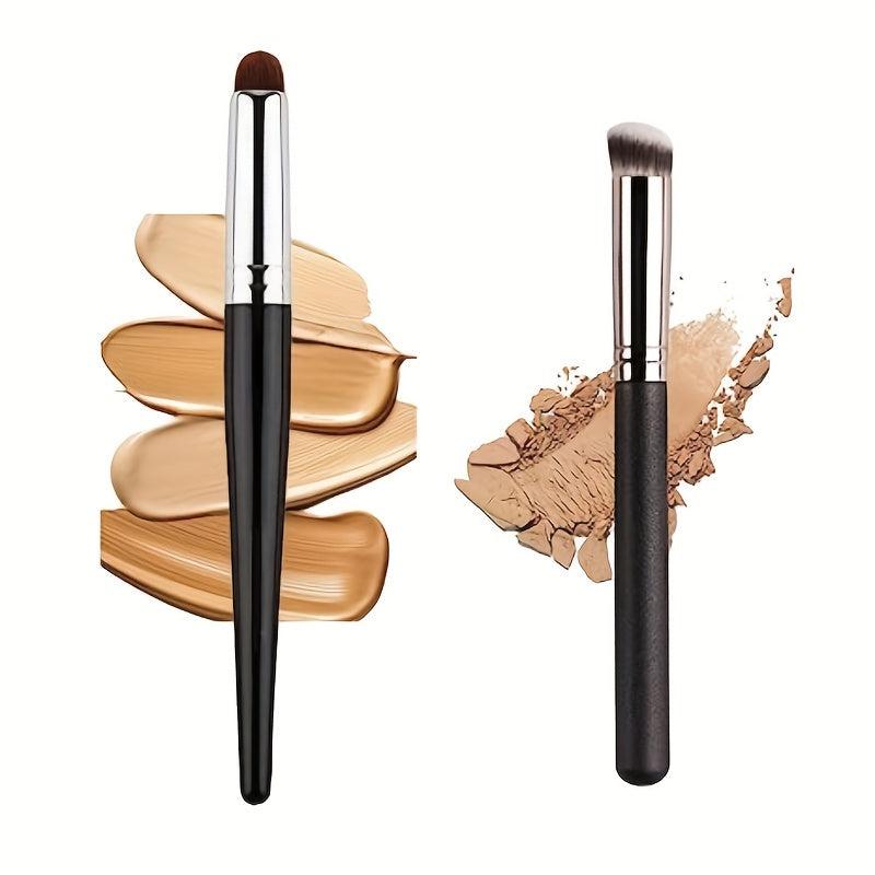 2pcs Concealer Cream Brush for Acne Marks & Dark Circles