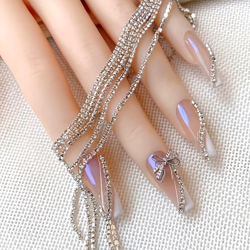 Metal Nail Chains 3D Nail Art Decoration Punk Nail Studs
