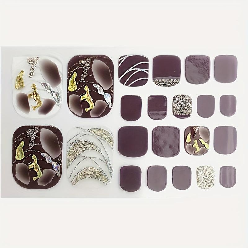 5 Sheets Nail Stickers with Files for Women & Girls Nail Art DIY