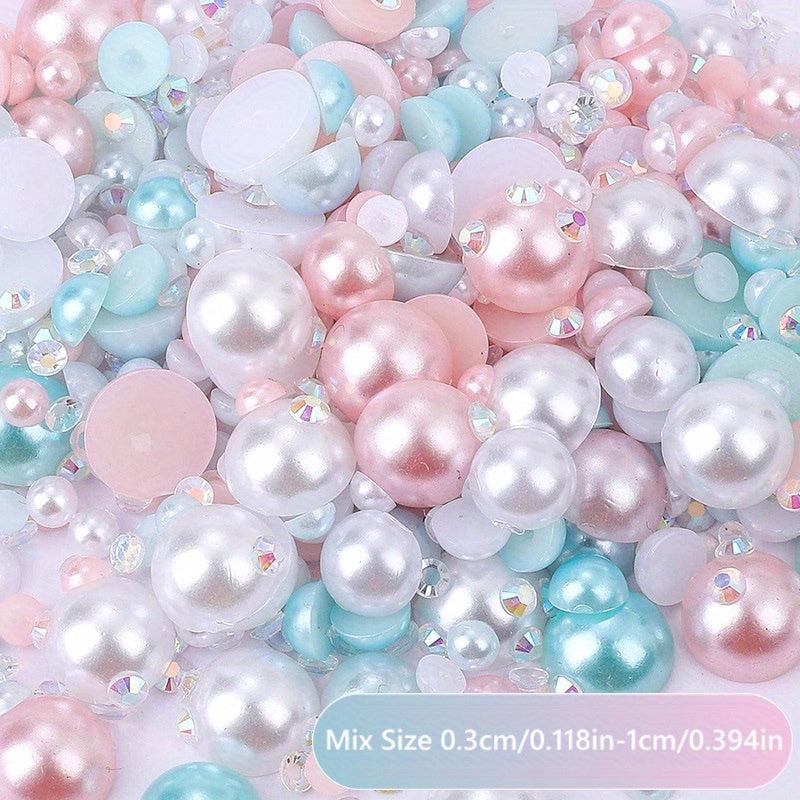 30g Resin Nail Art Pearls Clothing Decoration Half Round Flatback Pearl