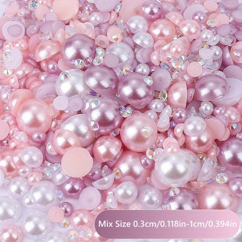 30g Resin Nail Art Pearls Clothing Decoration Half Round Flatback Pearl