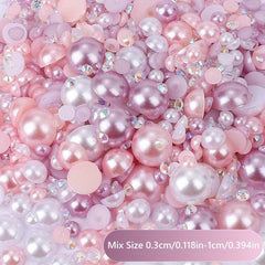 30g Resin Nail Art Pearls Clothing Decoration Half Round Flatback Pearl