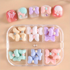 6 Grids Resin Nail Charm Cheese Banana Egg DIY Decoration