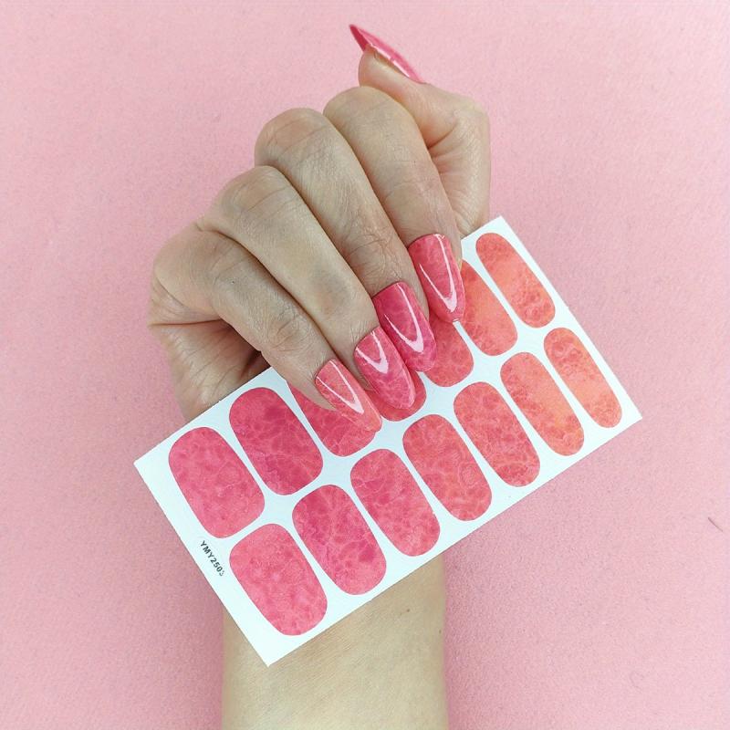 Full Cover Nail Stickers for Daily Wear & Manicure, Plain Nail Art Decorations