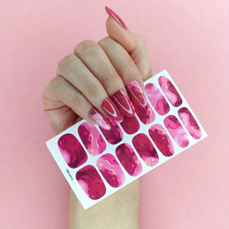 Full Cover Nail Stickers for Daily Wear & Manicure, Plain Nail Art Decorations