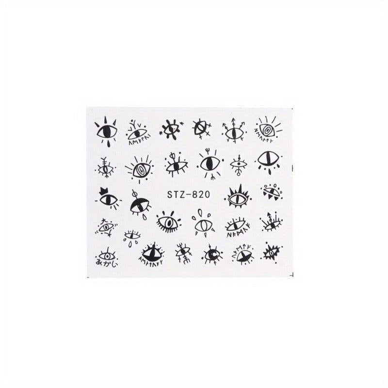 European American Nail Stickers with God Eyes
