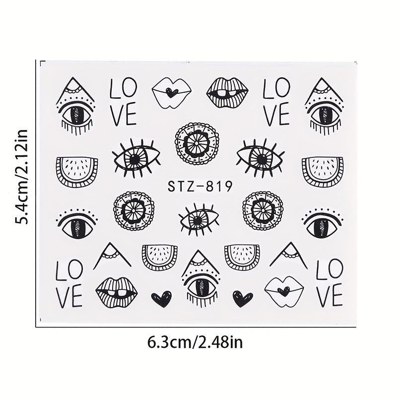 European American Nail Stickers with God Eyes
