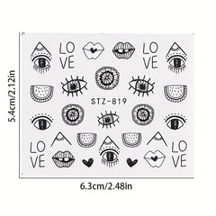 European American Nail Stickers with God Eyes