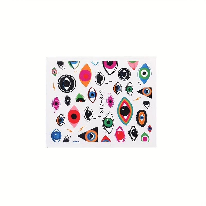 European American Nail Stickers with God Eyes
