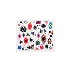 European American Nail Stickers with God Eyes