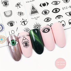 European American Nail Stickers with God Eyes