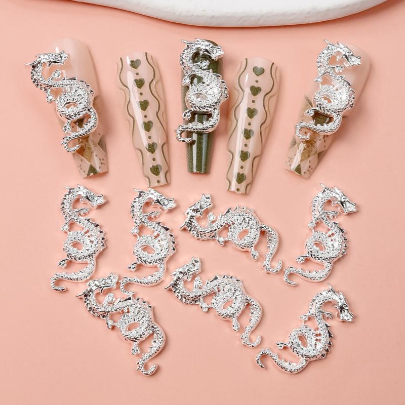 10pcs 3D Dragon Nail Art Charms Alloy Nail Art Accessories For DIY