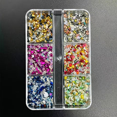Colorful Glass Beaded Nail Decor