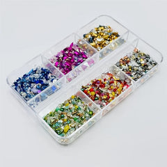 Colorful Glass Beaded Nail Decor