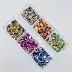 Colorful Glass Beaded Nail Decor