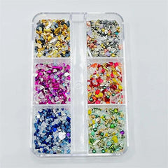 Colorful Glass Beaded Nail Decor