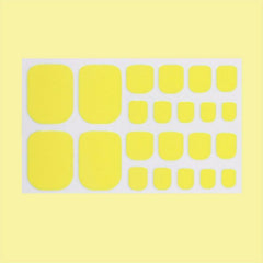 Solid Glossy Toenail Polish Strips, Self-Adhesive Toe Stickers, 1 Sheet
