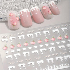 5D Embossed Nail Art Stickers, Variety Pack of Bow, Bear, Butterfly, Star, & Flo