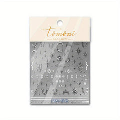 Holographic 5D Nail Stickers Engraved Transfer Decals
