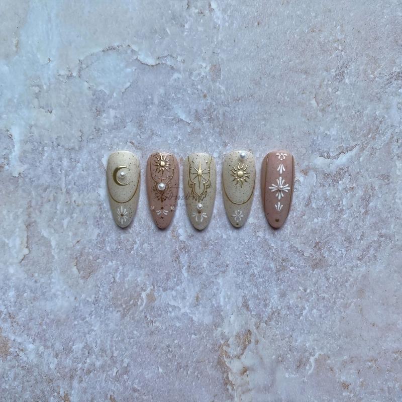Holographic 5D Nail Stickers Engraved Transfer Decals