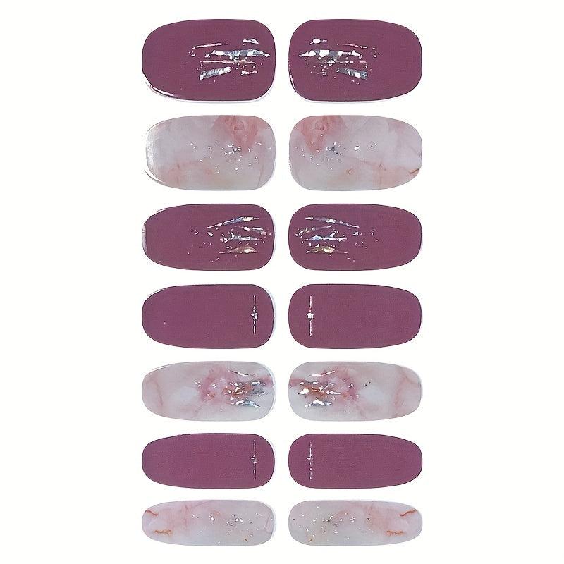 5 Sheets 3D Nail Stickers for Women Full Wraps Nail Polish Strips