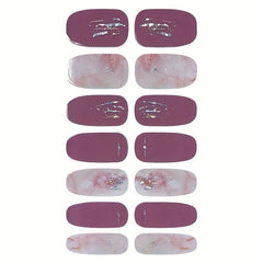 5 Sheets 3D Nail Stickers for Women Full Wraps Nail Polish Strips