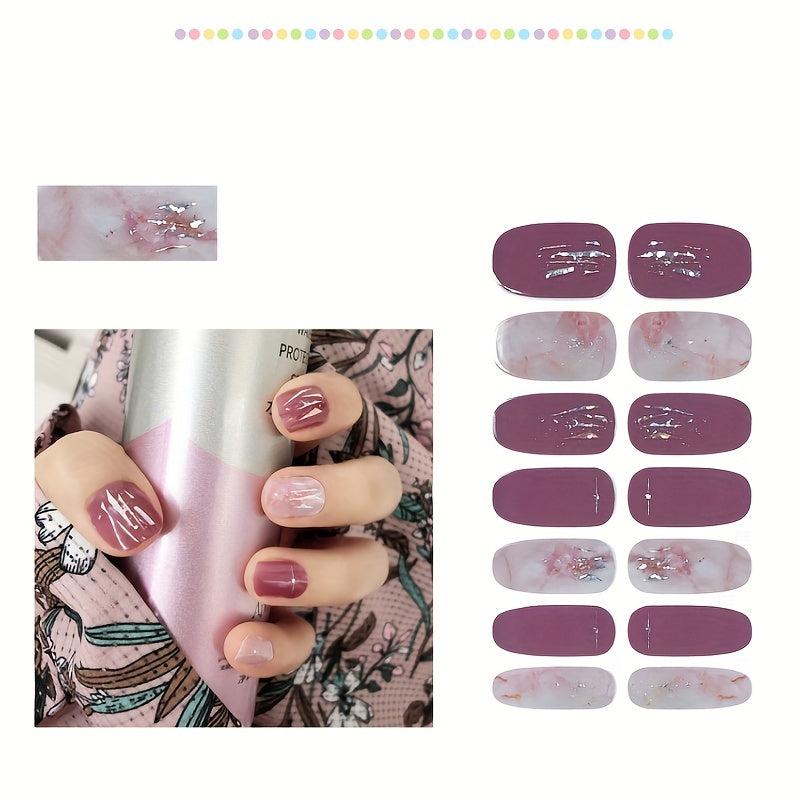 5 Sheets 3D Nail Stickers for Women Full Wraps Nail Polish Strips