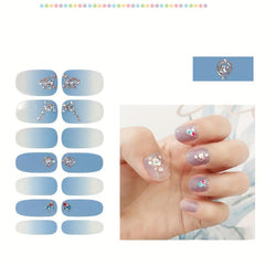 5 Sheets 3D Nail Stickers for Women Full Wraps Nail Polish Strips