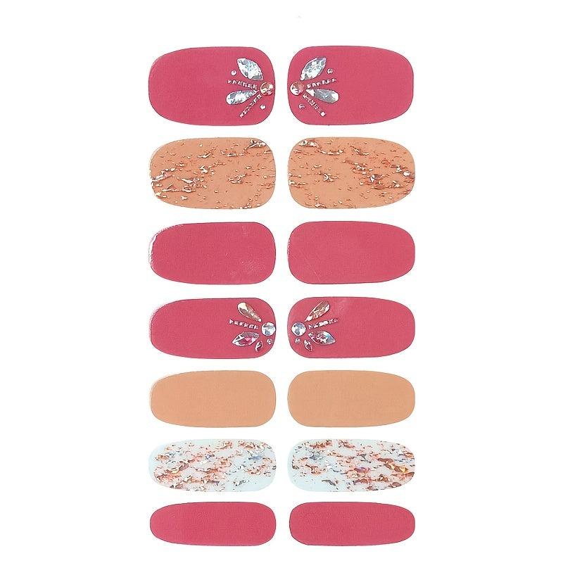 5 Sheets 3D Nail Stickers for Women Full Wraps Nail Polish Strips